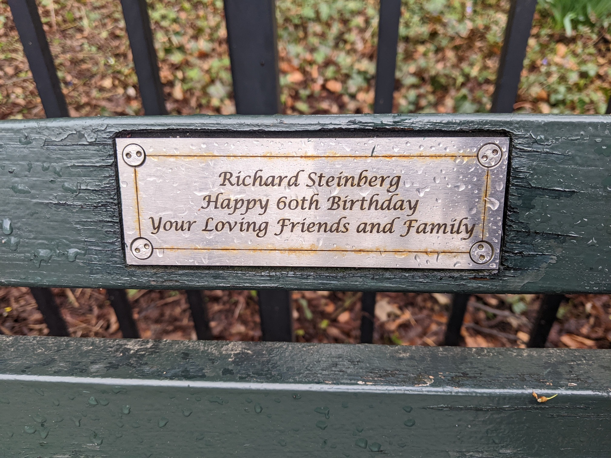 I saw this bench in Central Park