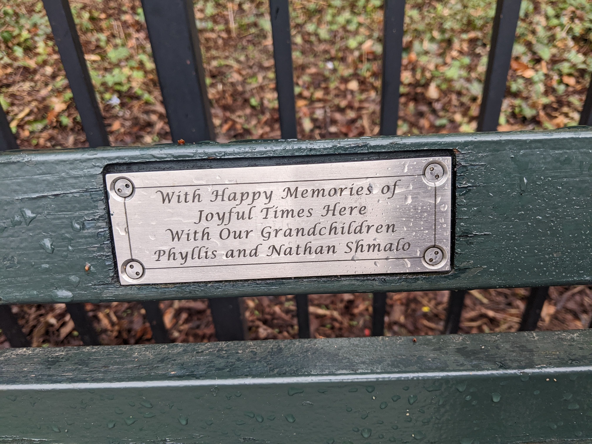 I saw this bench in Central Park