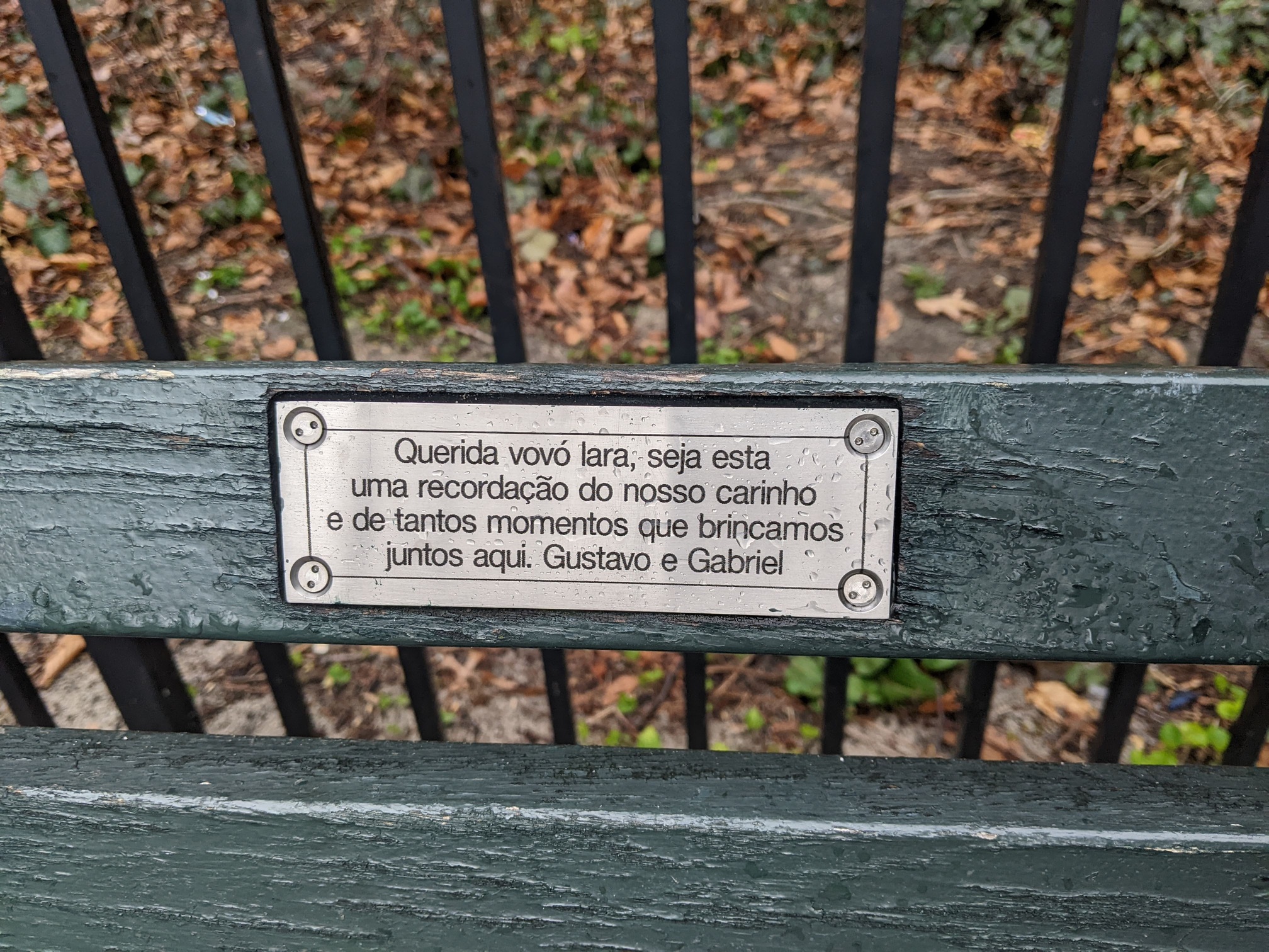 I saw this bench in Central Park