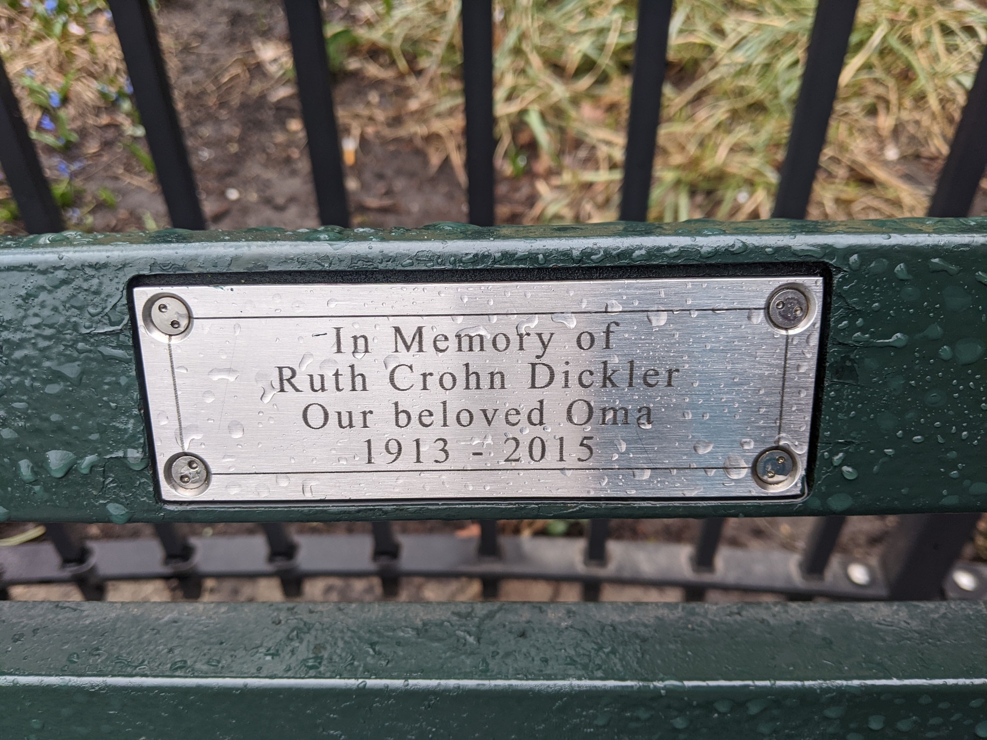 I saw this bench in Central Park