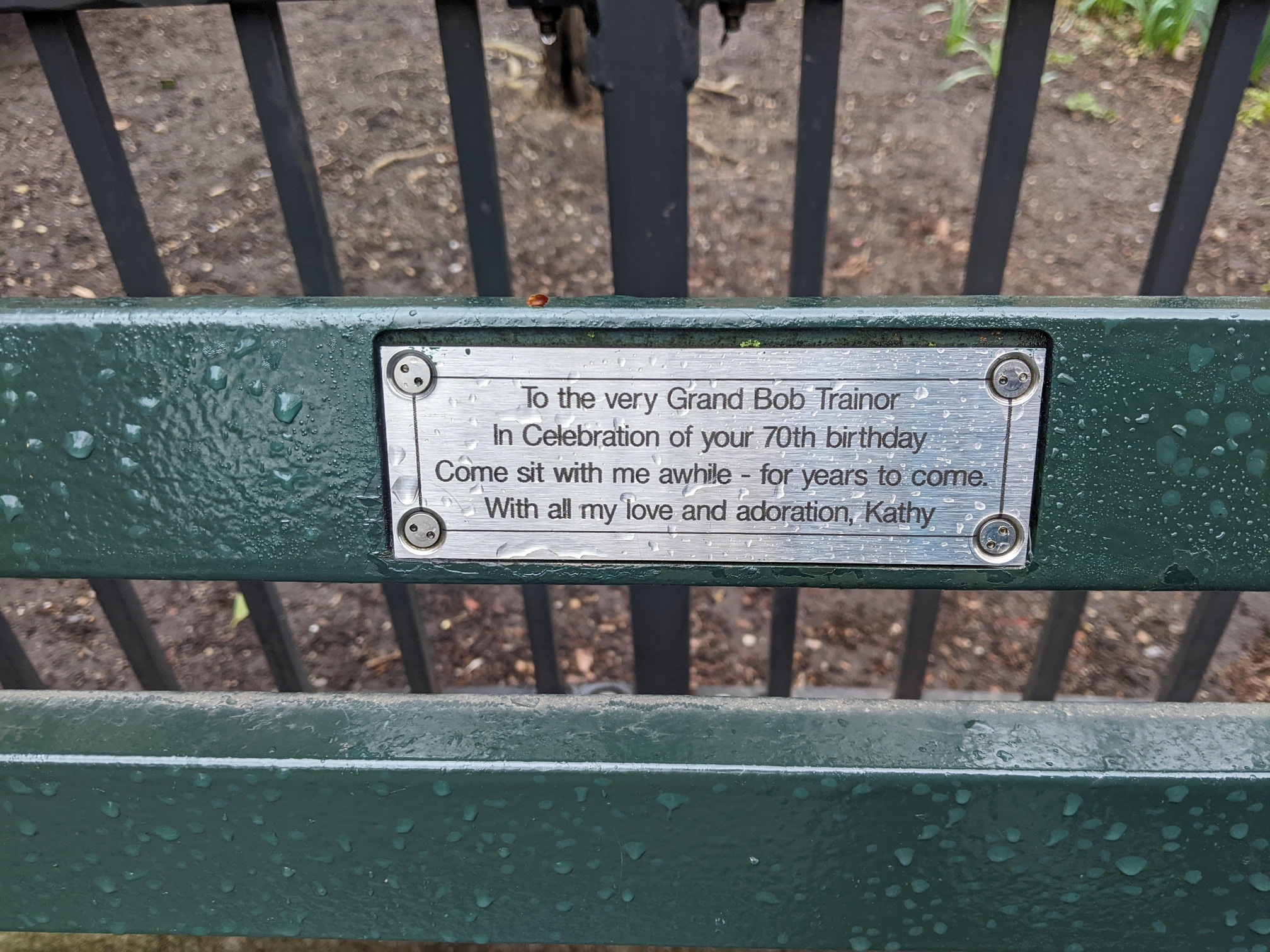 I saw this bench in Central Park