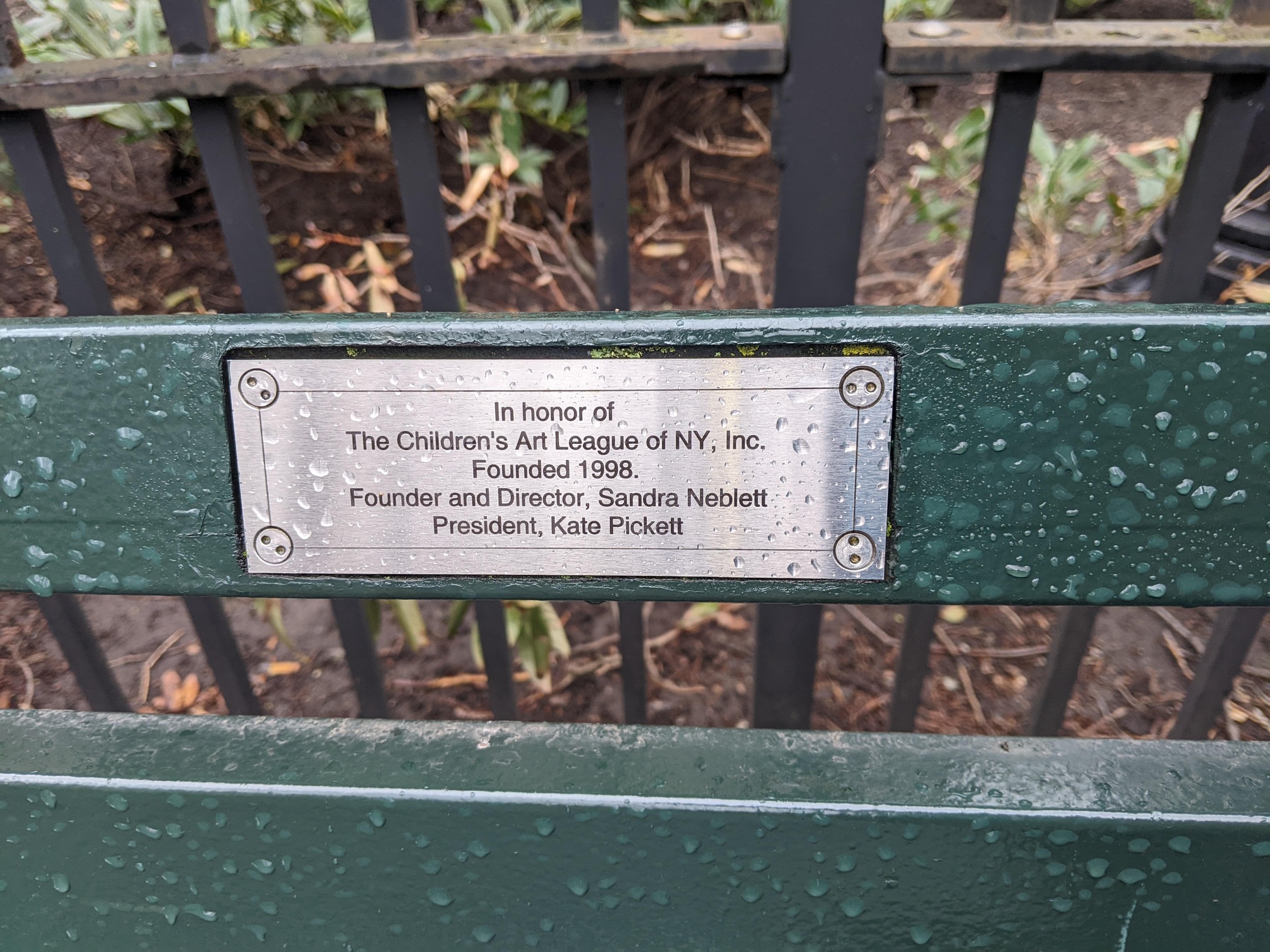 I saw this bench in Central Park