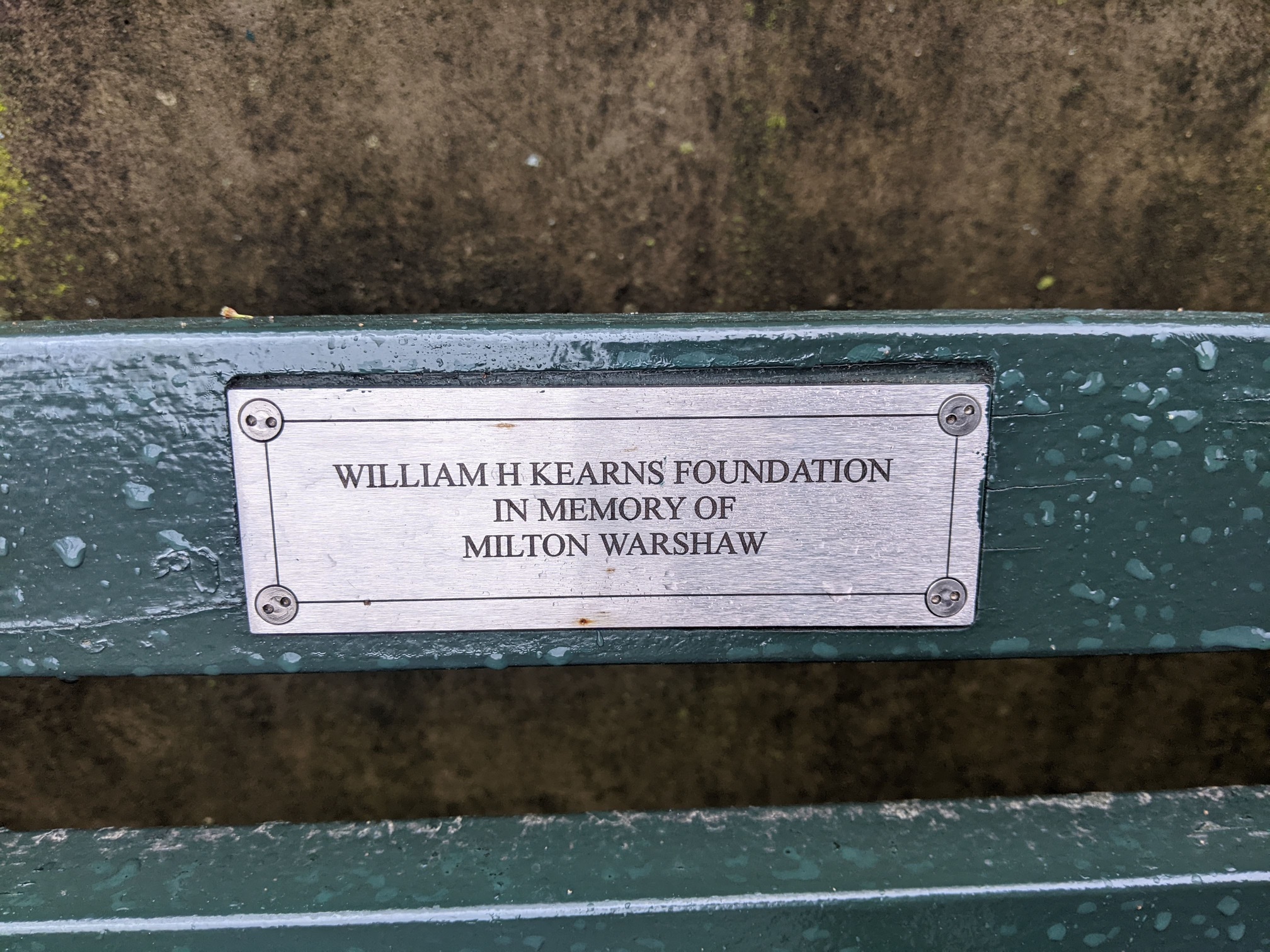 I saw this bench in Central Park