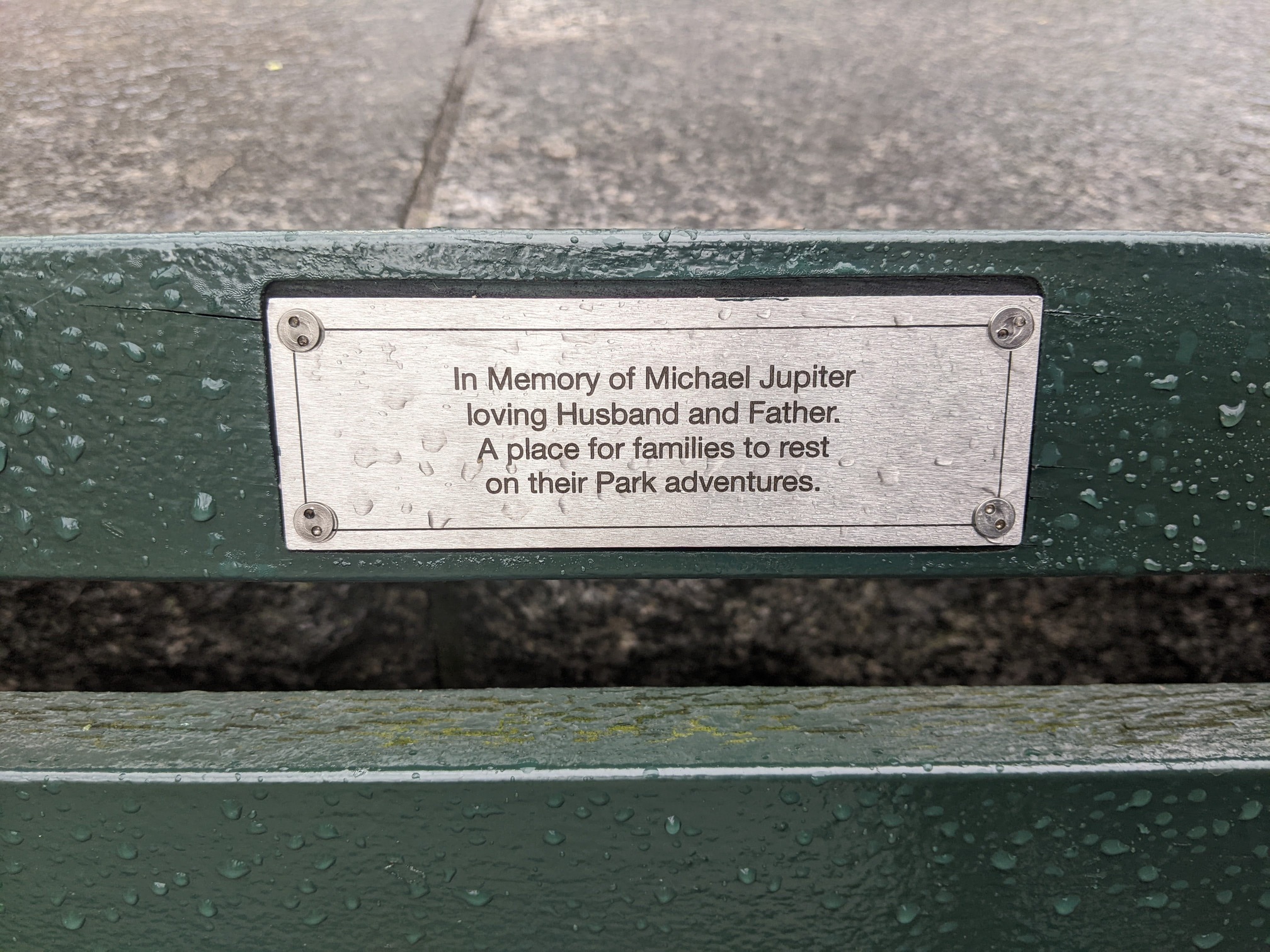 I saw this bench in Central Park