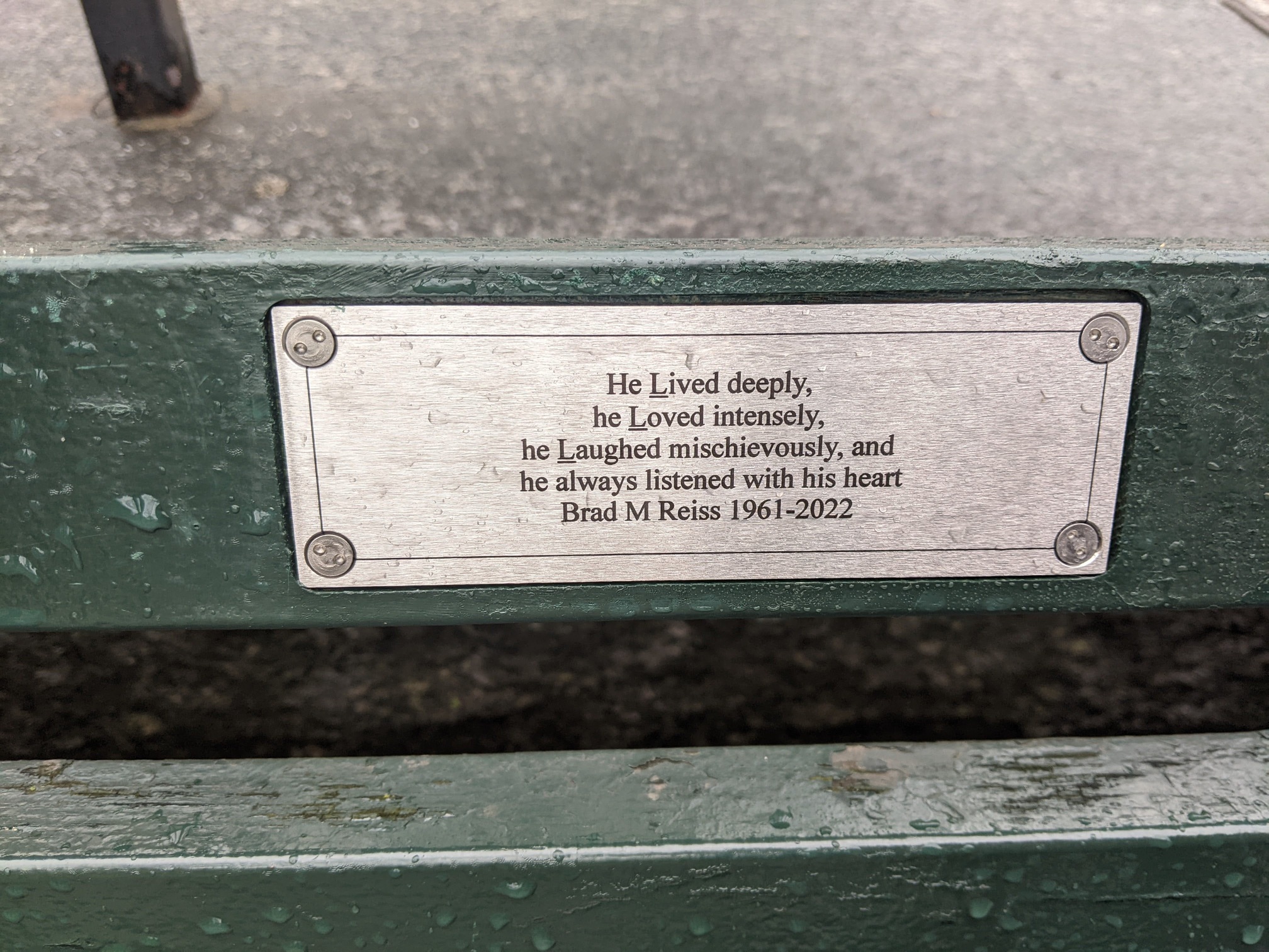 I saw this bench in Central Park