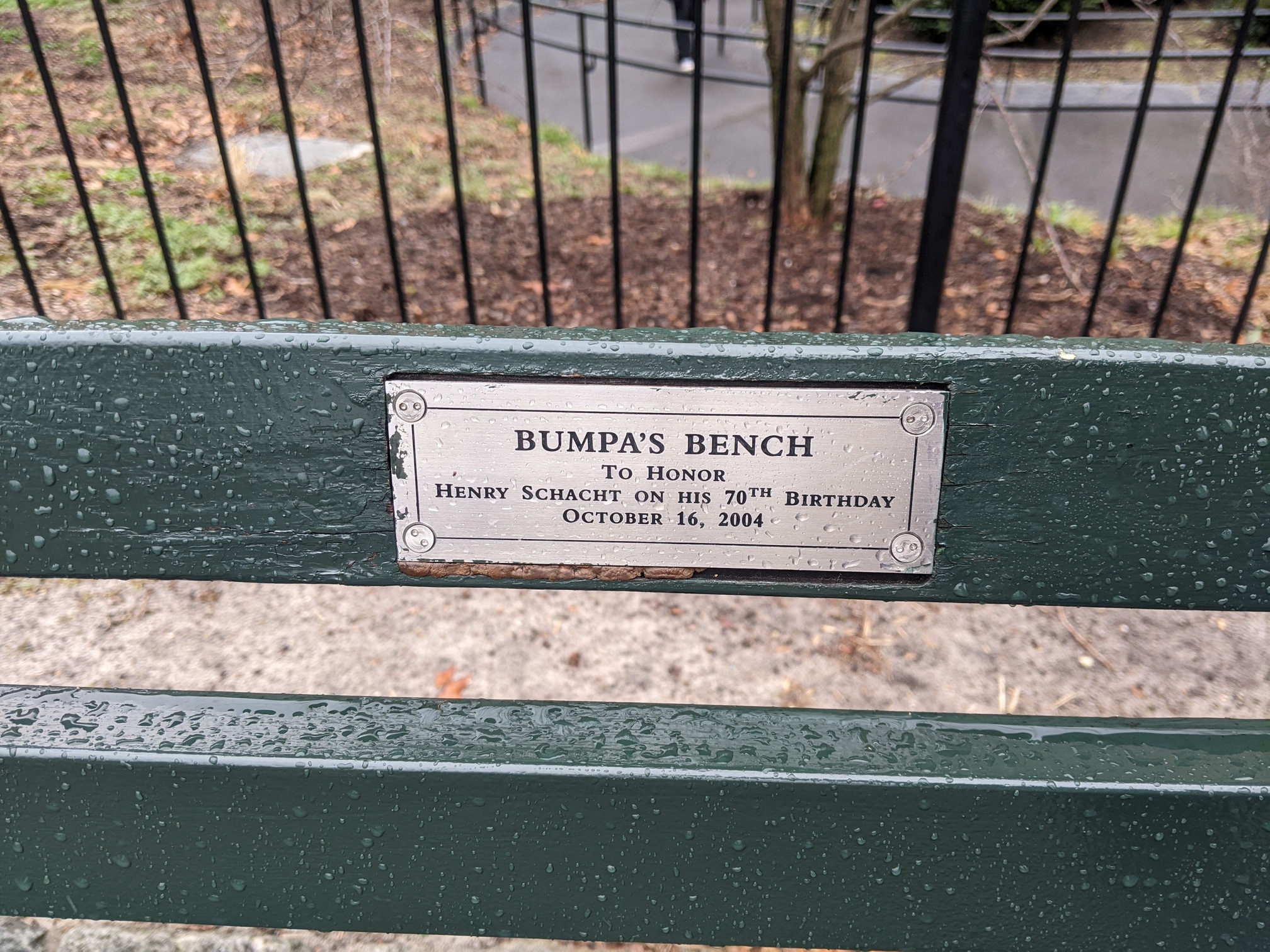 I saw this bench in Central Park