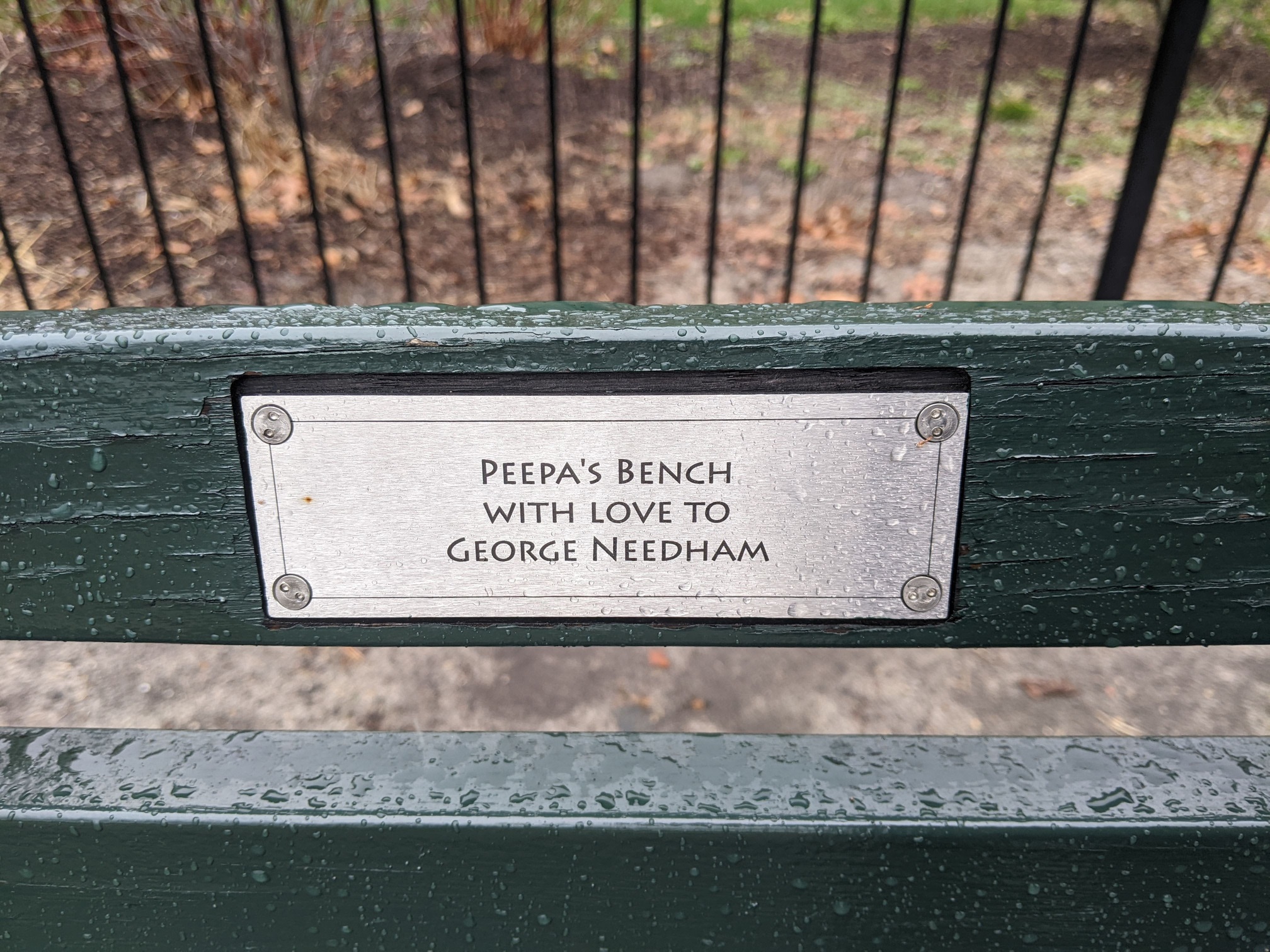 I saw this bench in Central Park