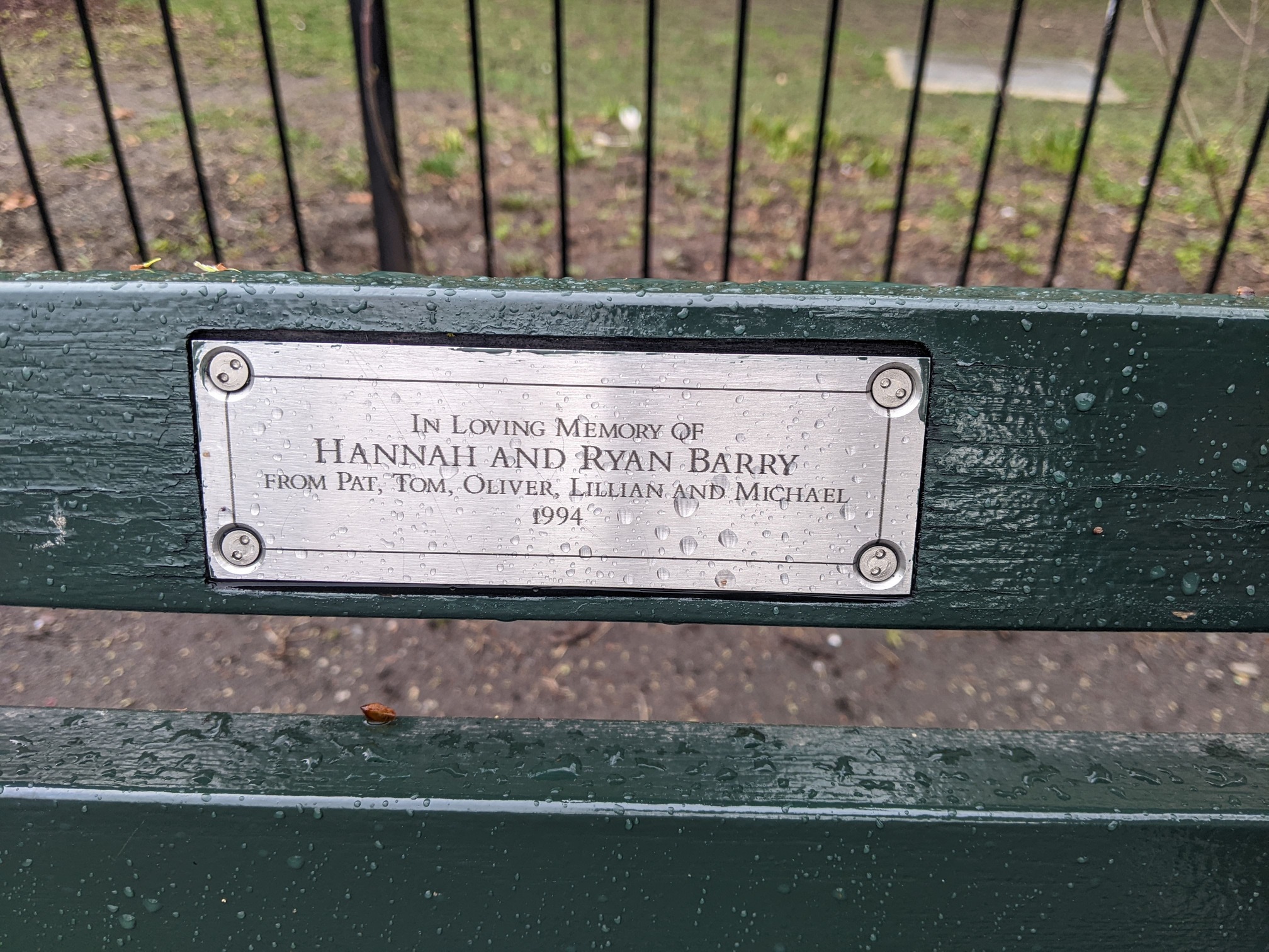 I saw this bench in Central Park