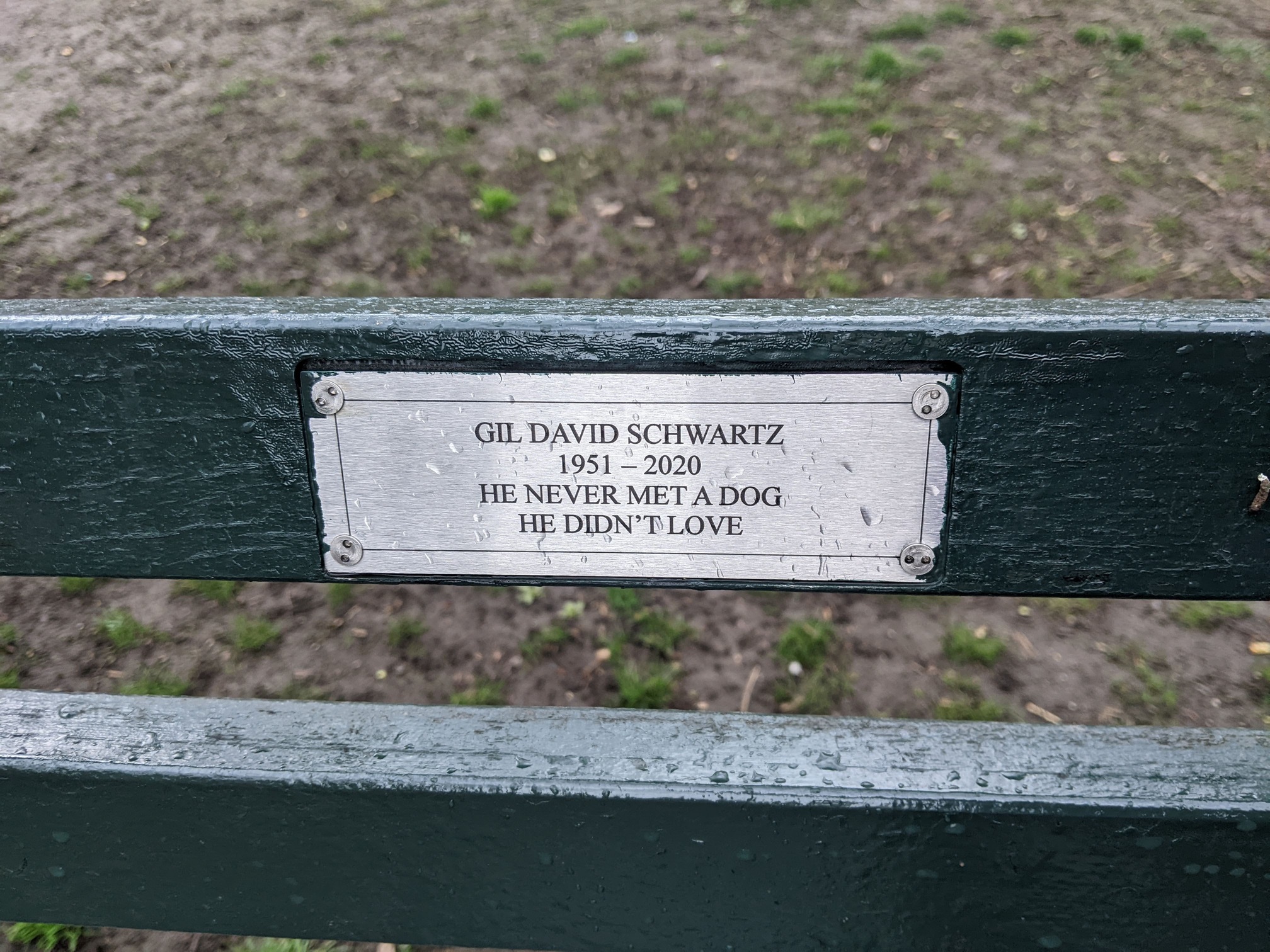 I saw this bench in Central Park