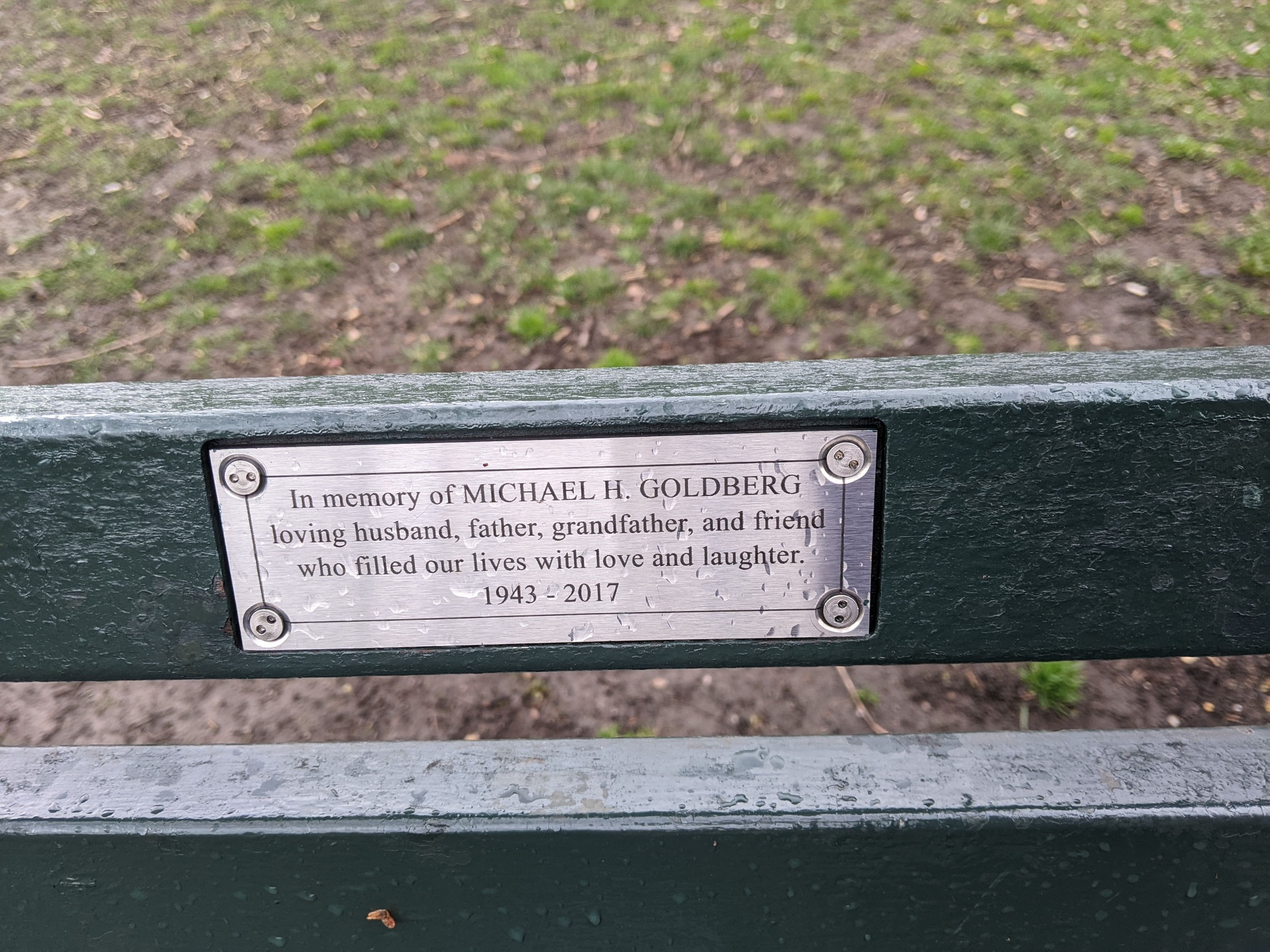 I saw this bench in Central Park