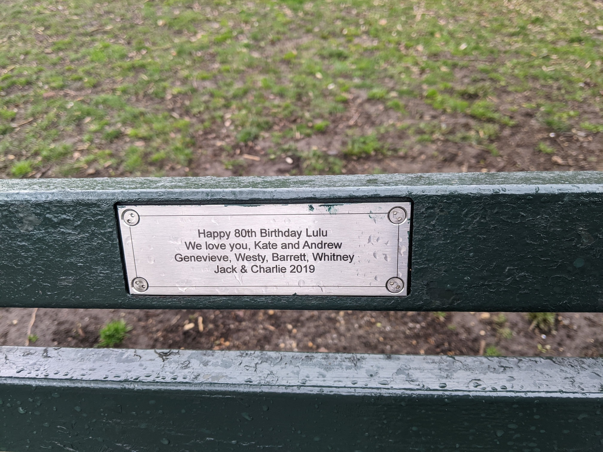 I saw this bench in Central Park