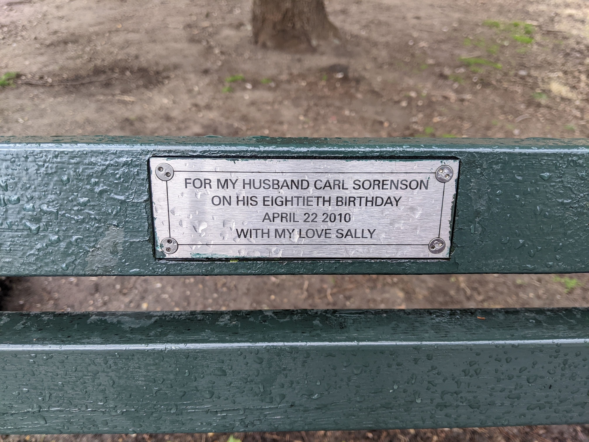 I saw this bench in Central Park