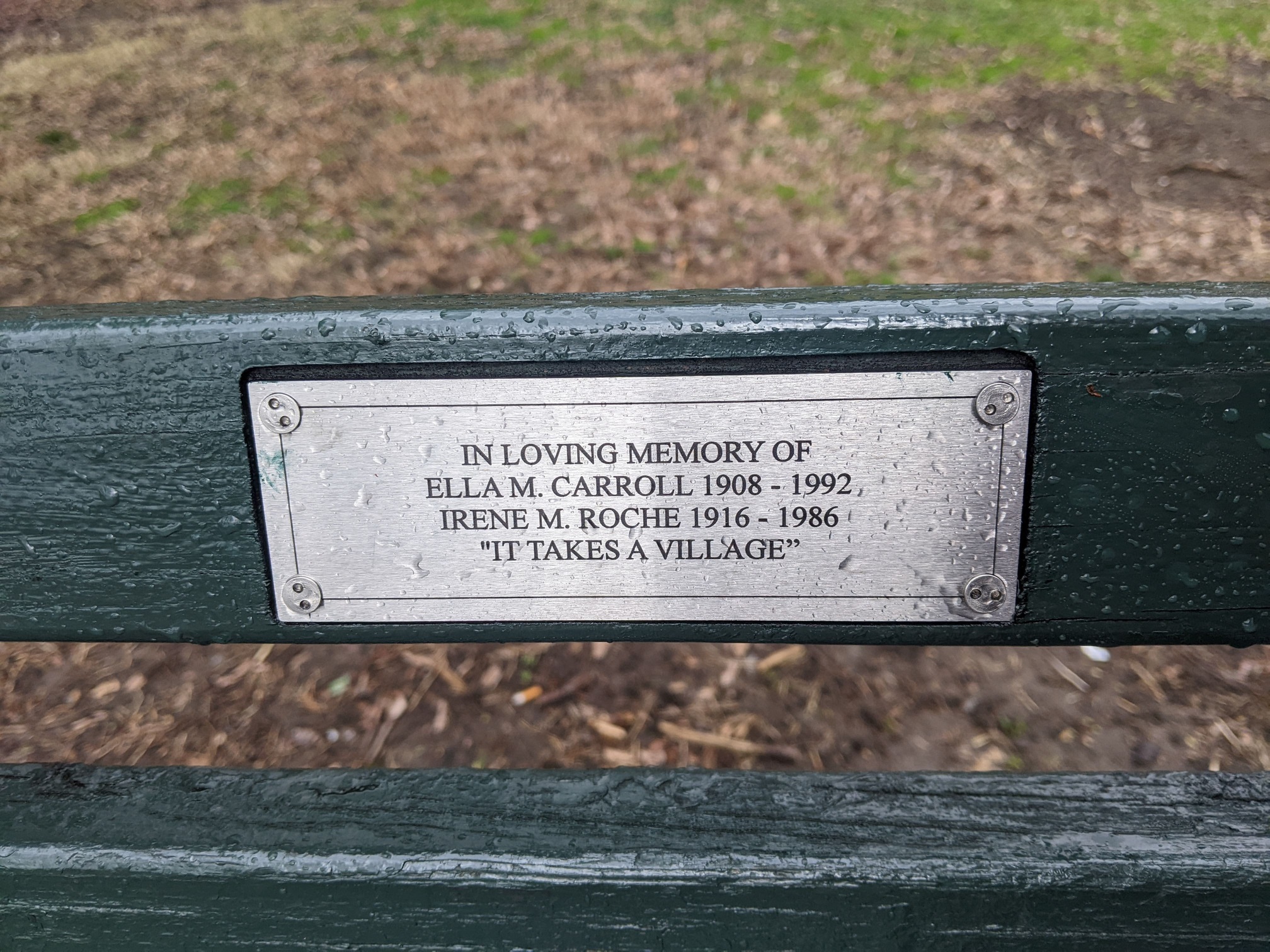 I saw this bench in Central Park