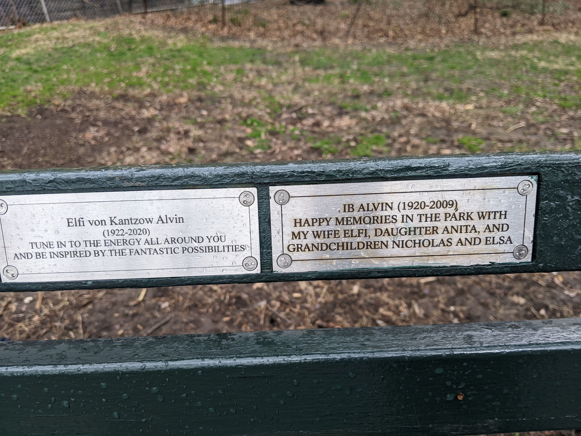 I saw this bench in Central Park