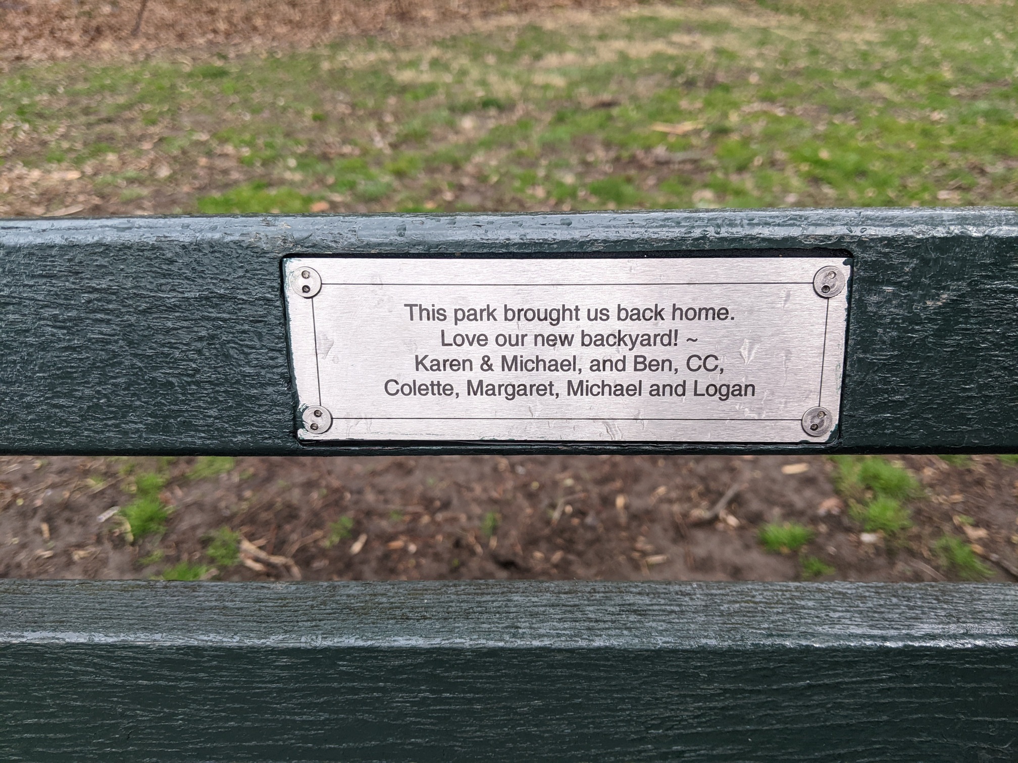 I saw this bench in Central Park