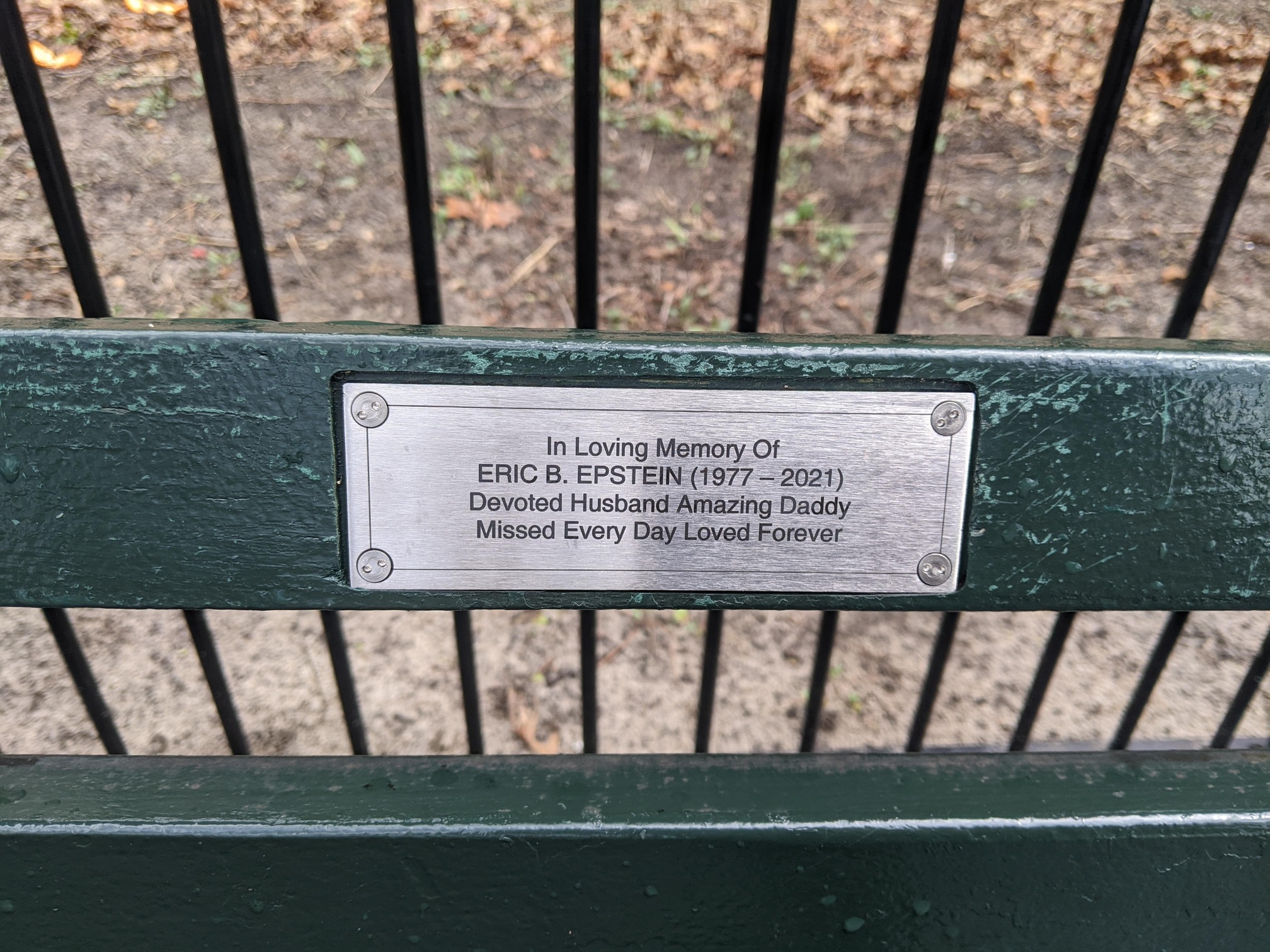 I saw this bench in Central Park